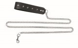 Chain Leash with Studded Leather Handle