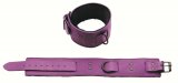 Purple Leather Restraints with Fur Lining