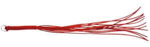 20" Thong Red Leather Whip