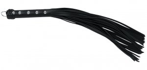 20" Black Leather Strap Whip