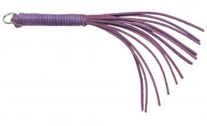10" Purple Leather Thong Whip
