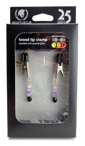 Purple Beaded Clamps - Adjustable Broad Tip