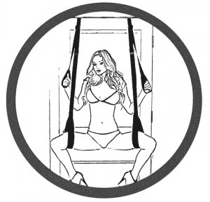 FAUX LEATHER DOOR SEX SWING