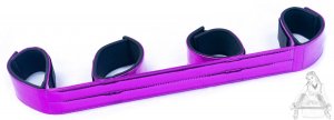 FAUX GLOSSY LEATHER WRIST AND ANKLE SPREADER BAR