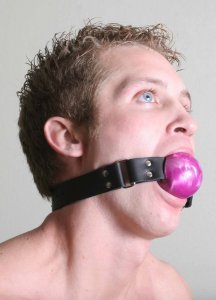 Spartacus Rubber Ball Gag - large purple ball