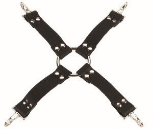 Leather Hog Tie with Snap Clips